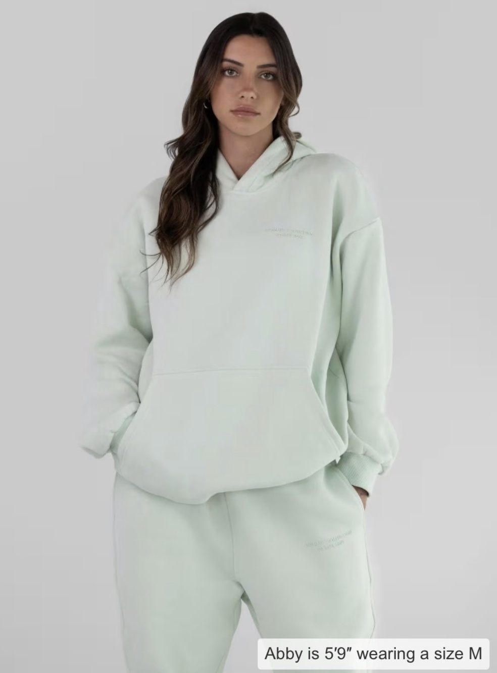 Comfrt Pastel Collection Sweatsuit Unisex L Mint Hoodie Sweatpants 2 Piece NEW